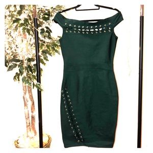 Hunter Green Bandage Dress